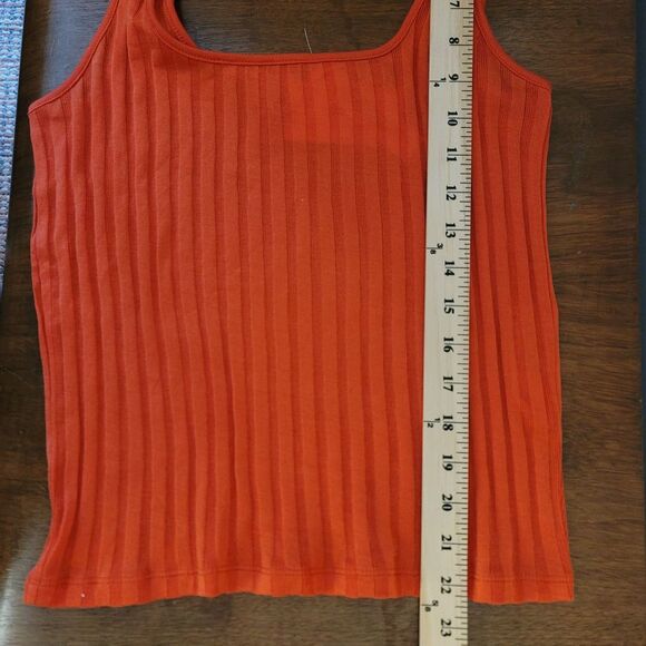 Anthropologie Vince. Wide Rib Square Neck Tank In Burnt Orchid Size‎ L - Picture 8 of 10